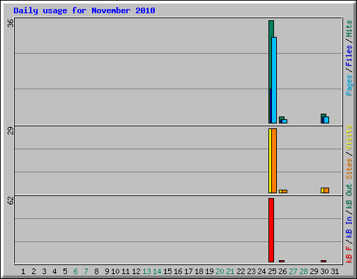 Daily usage for November 2010