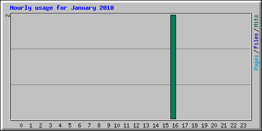 Hourly usage for January 2010
